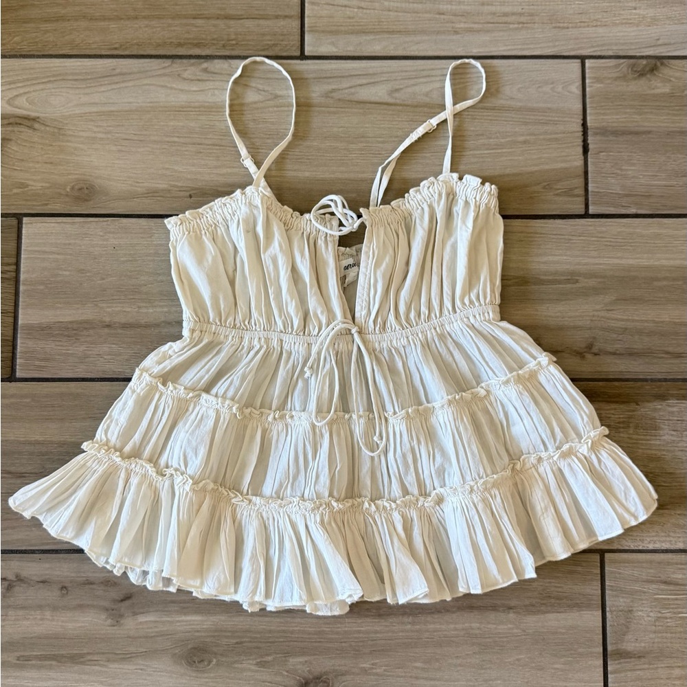 Aerie babydoll tank Top - Cream